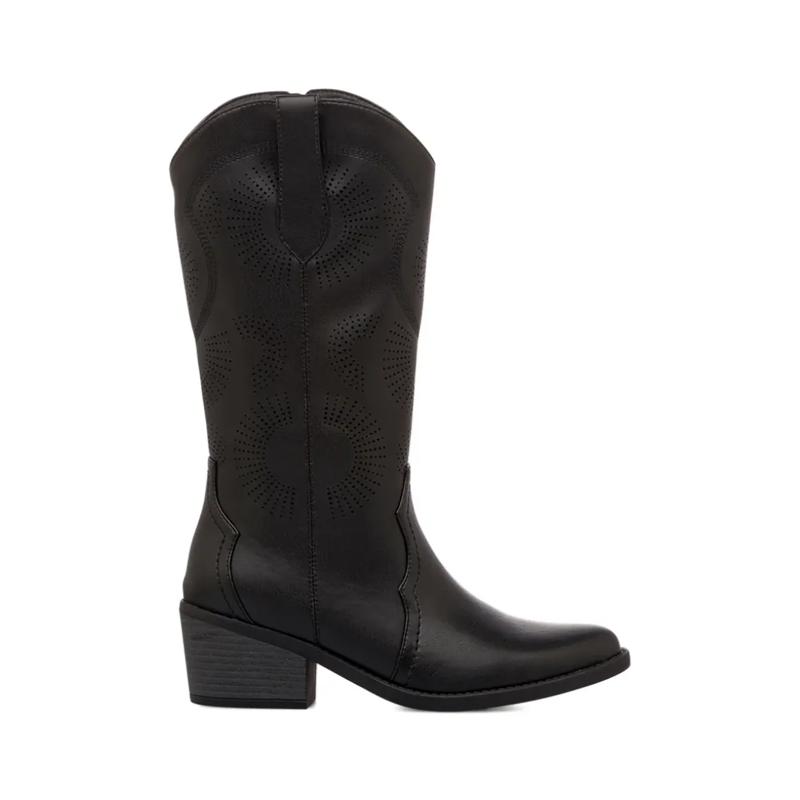 Stivali texani camperos neri da Donna con dettagli traforati Swish Jeans