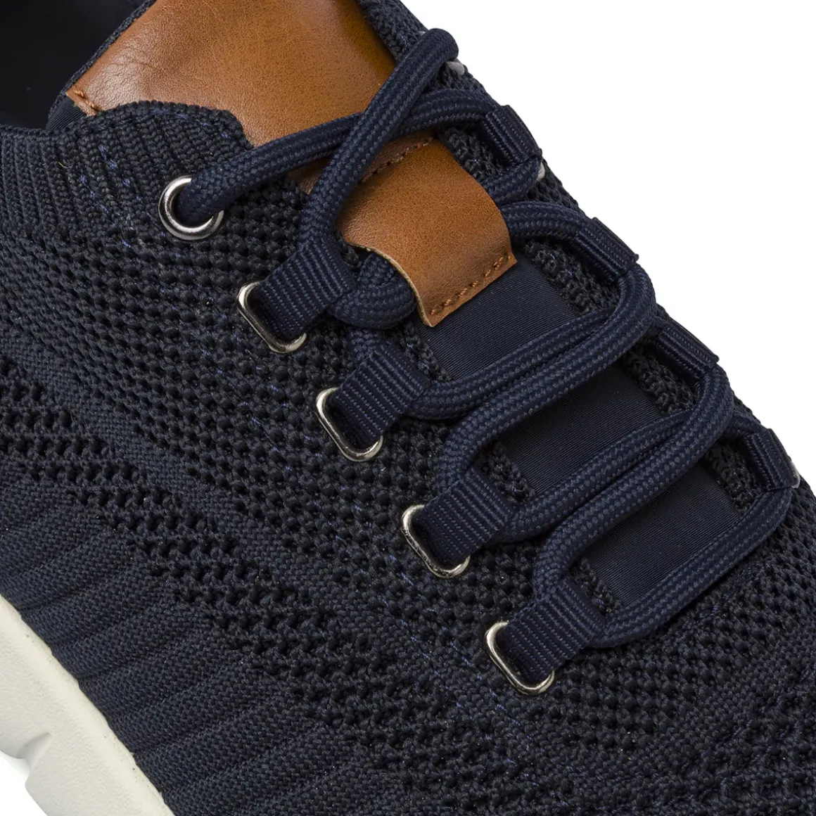 Stringate Blu da Uomo in tessuto Knit Riflessi Urbani