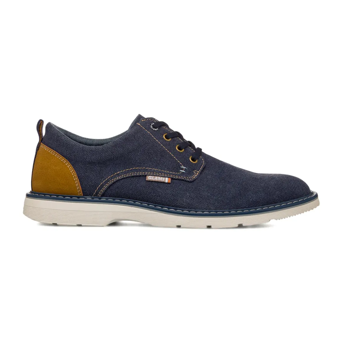 Stringate blu effetto denim da Uomo con allaccatura derby Glams