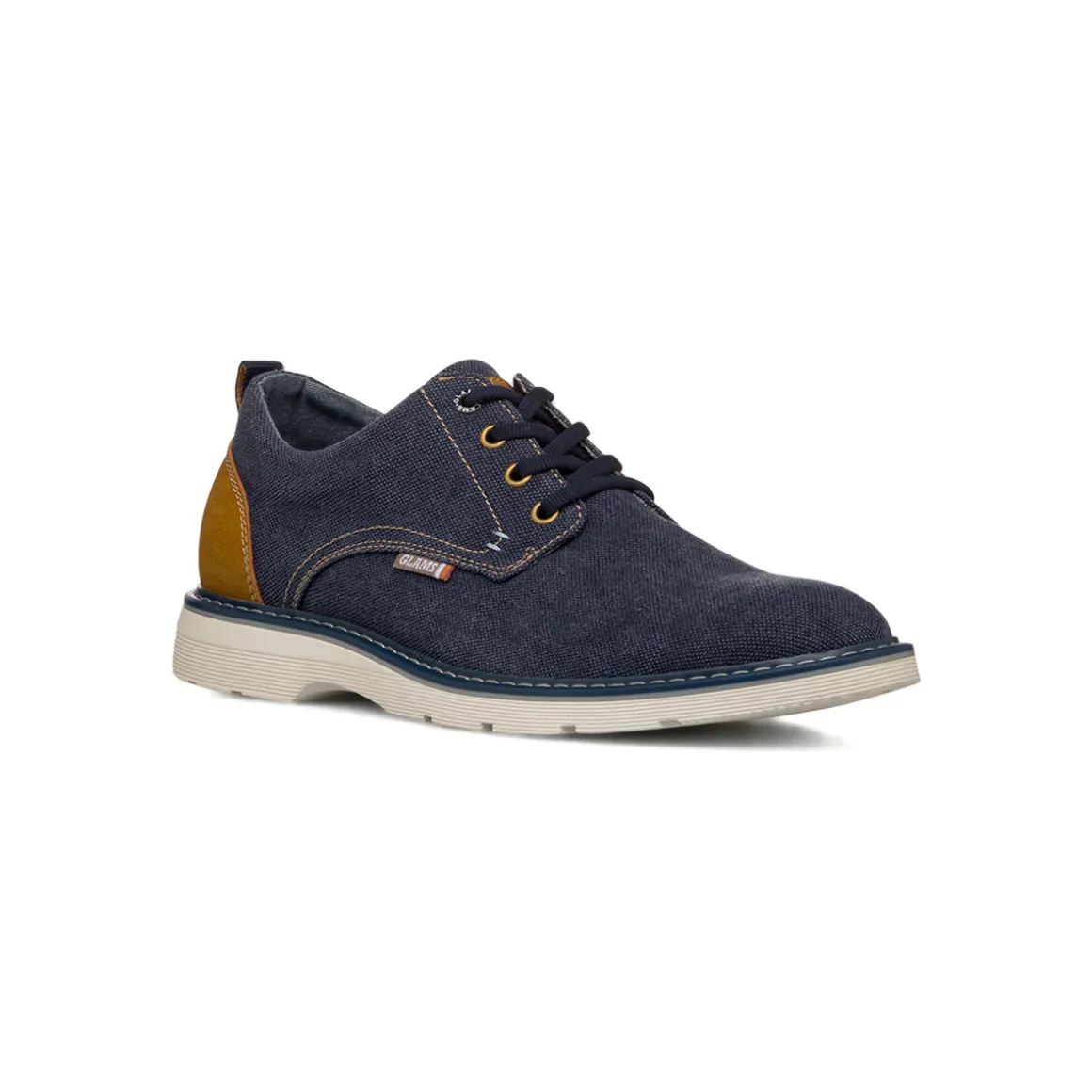 Stringate blu effetto denim da Uomo con allaccatura derby Glams
