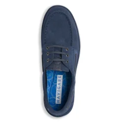 Stringate Blu Uomo effetto scamosciato e suola a contrasto Navigare