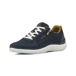 Stringate casual Blu Uomo con inserti in mesh e zip laterale Navigare