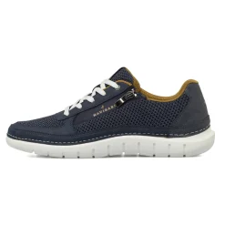 Stringate casual Blu Uomo con inserti in mesh e zip laterale Navigare