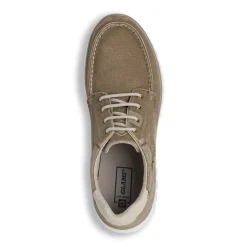 Stringate casual da Uomo beige in tessuto con suola flessibile Glams