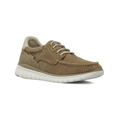 Stringate casual da Uomo beige in tessuto con suola flessibile Glams