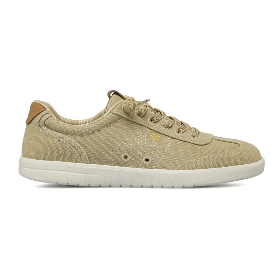 Stringate casual da Uomo beige in tessuto Jeep Spirit