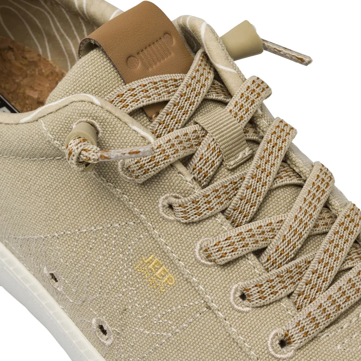 Stringate casual da Uomo beige in tessuto Jeep Spirit
