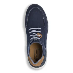 Stringate casual da Uomo blu in tessuto con cuciture Glams