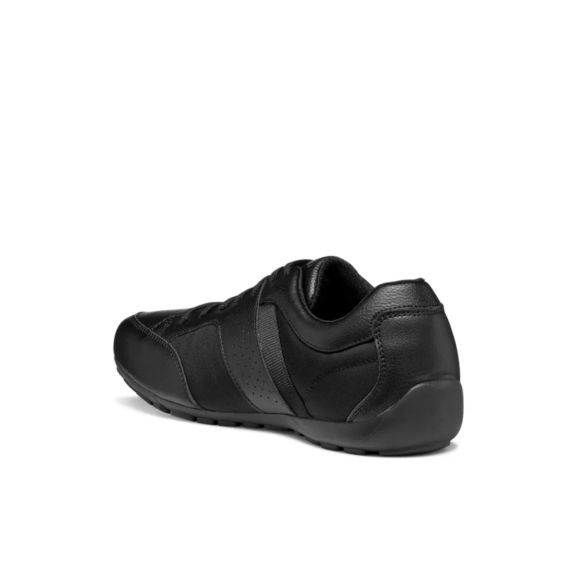 Stringate casual nere da Uomo con inserti in tessuto Geox