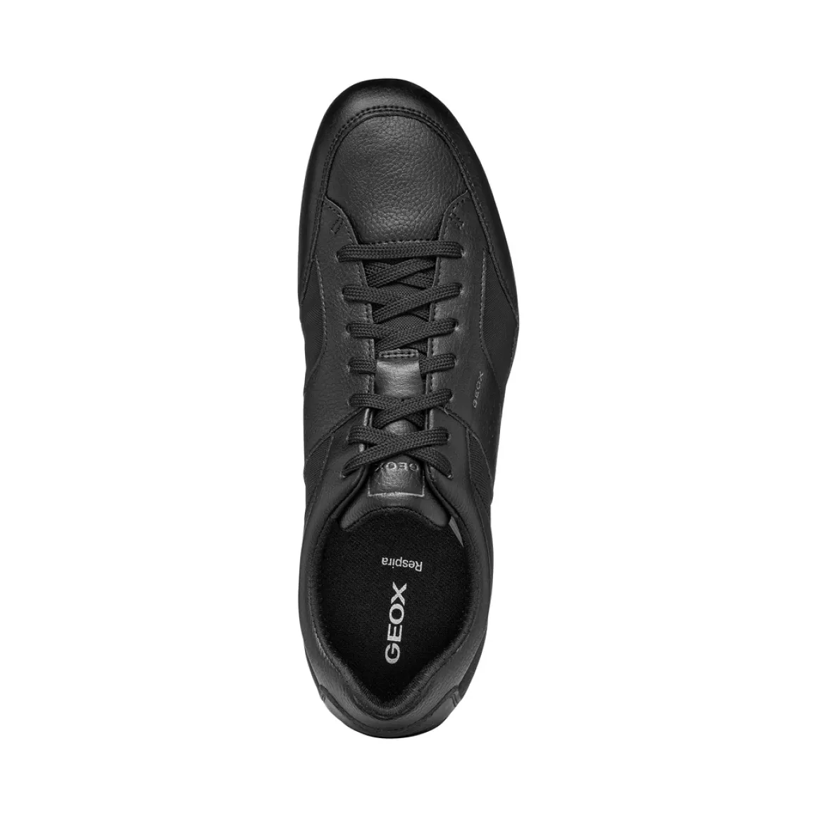 Stringate casual nere da Uomo con inserti in tessuto Geox