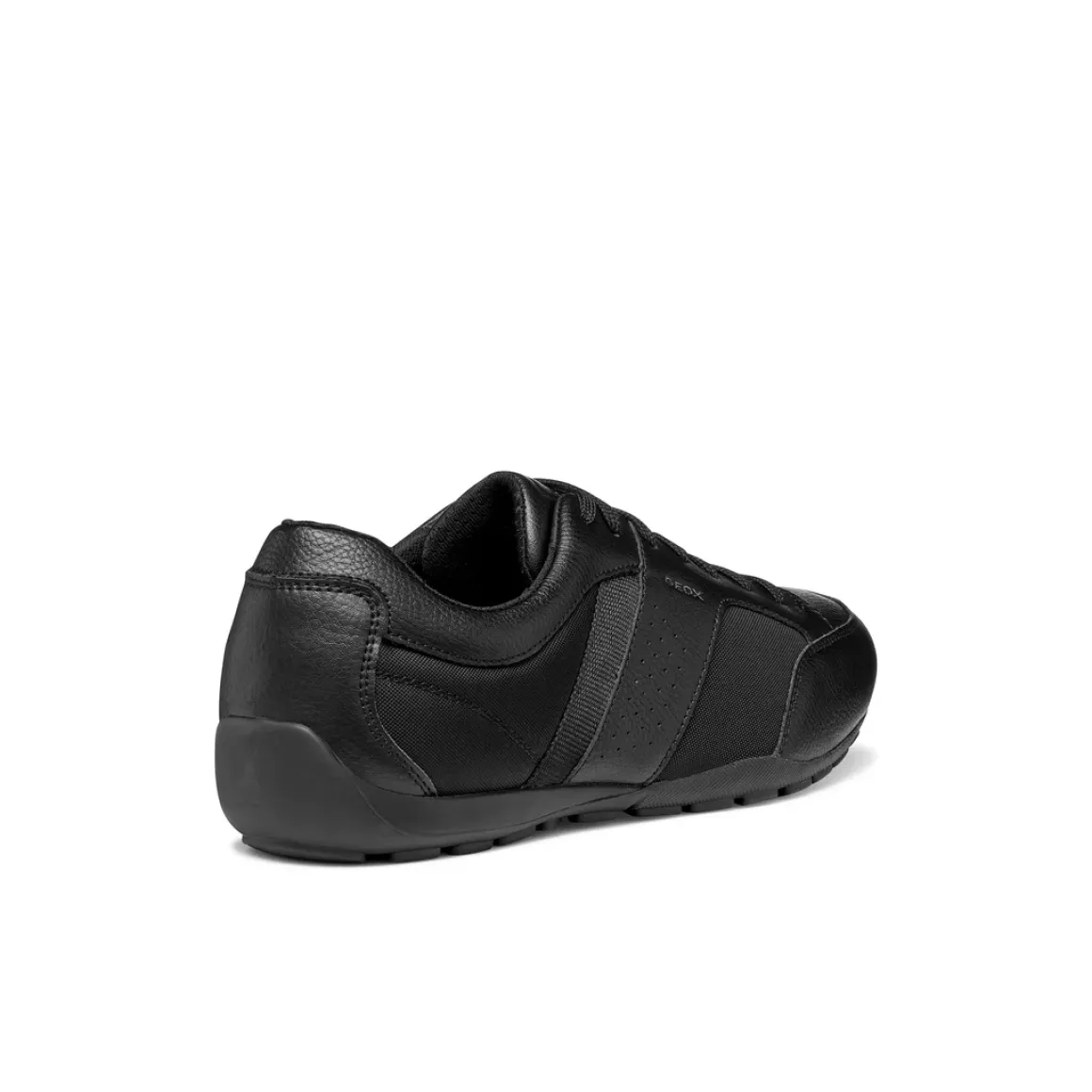Stringate casual nere da Uomo con inserti in tessuto Geox