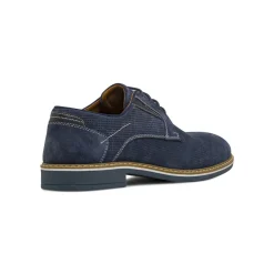 Stringate da uomo blu in pelle scamosciata La Cuoieria