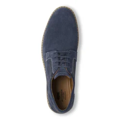 Stringate da uomo blu in pelle scamosciata La Cuoieria