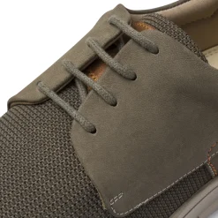 Stringate da uomo grigie in pelle con inserti in tessuto La Cuoieria