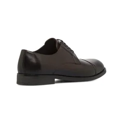 Stringate da uomo marroni in pelle con allacciature Derby La Cuoieria