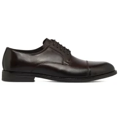 Stringate da uomo marroni in pelle con allacciature Derby La Cuoieria