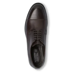 Stringate da uomo marroni in pelle con allacciature Derby La Cuoieria