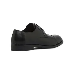Stringate da uomo nere in pelle con allacciature Derby La Cuoieria