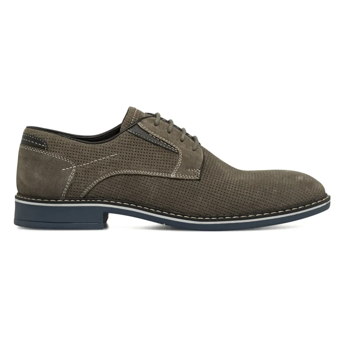 Stringate Derby da uomo nere con microforature La Cuoieria