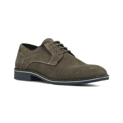 Stringate Derby da uomo nere con microforature La Cuoieria