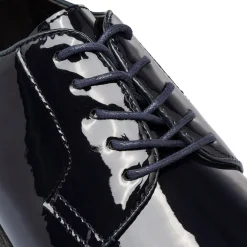 Stringate derby eleganti Blu Navy effetto vernice da uomo Riflessi Urbani