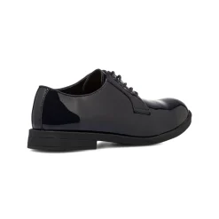 Stringate derby eleganti Blu Navy effetto vernice da uomo Riflessi Urbani