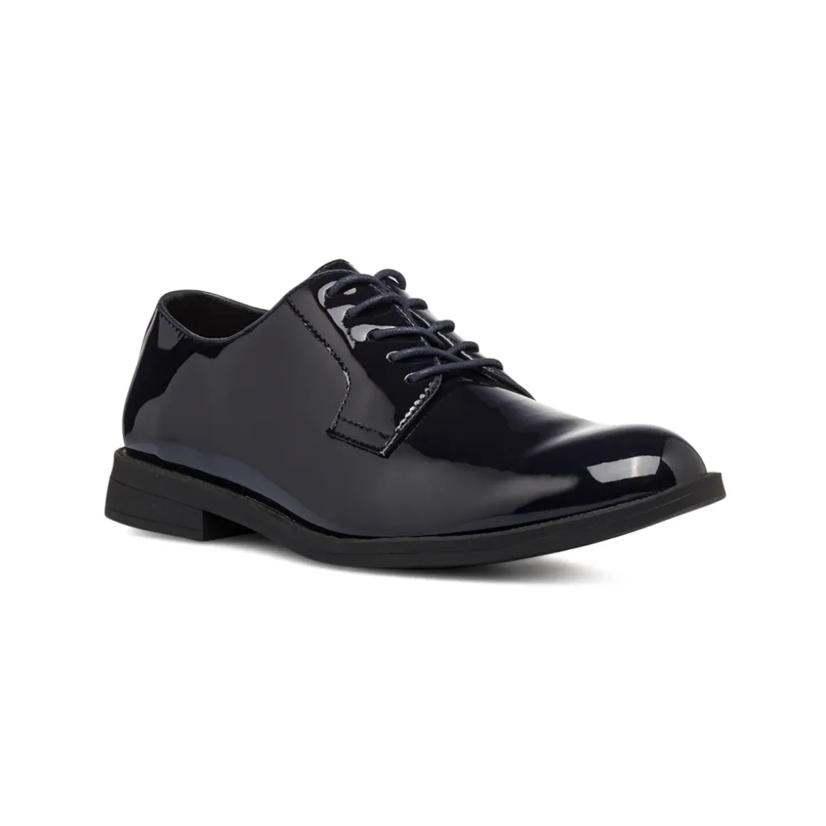 Stringate derby eleganti Blu Navy effetto vernice da uomo Riflessi Urbani