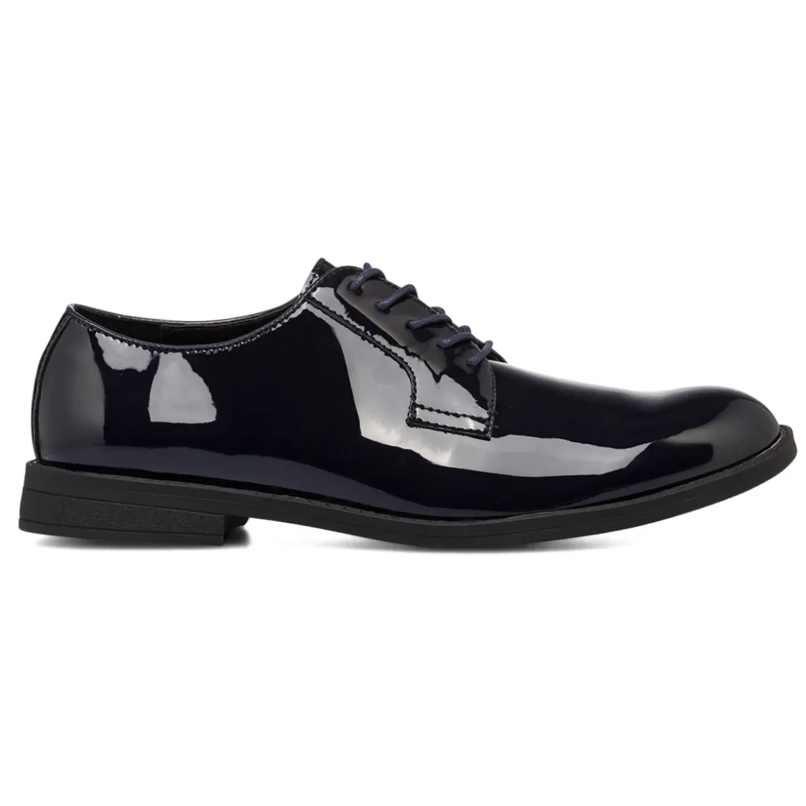 Stringate derby eleganti Blu Navy effetto vernice da uomo Riflessi Urbani