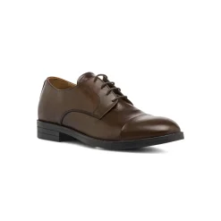 Stringate Derby eleganti da Uomo marroni in pelle Primopiano