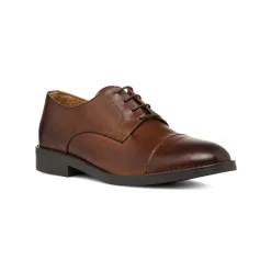 Stringate derby marroni in pelle da uomo Primopiano
