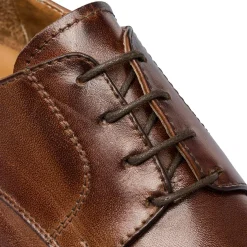 Stringate derby marroni in pelle da uomo Primopiano