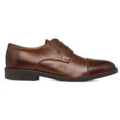 Stringate derby marroni in pelle da uomo Primopiano