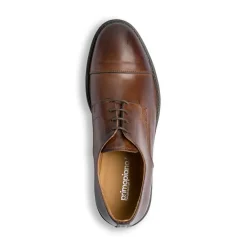Stringate derby marroni in pelle da uomo Primopiano