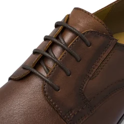 Stringate eleganti Derby marroni da Uomo in pelle Primopiano