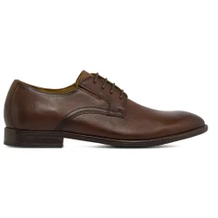 Stringate eleganti Derby marroni da Uomo in pelle Primopiano