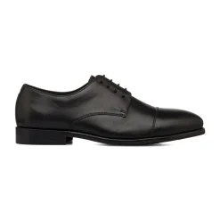 Stringate eleganti nere da Uomo in pelle con allacciatura Derby La Cuoieria