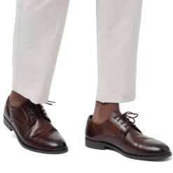 Stringate marroni da Uomo in pelle con allacciatura derby La Cuoieria