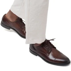 Stringate marroni da Uomo in pelle con allacciatura derby La Cuoieria