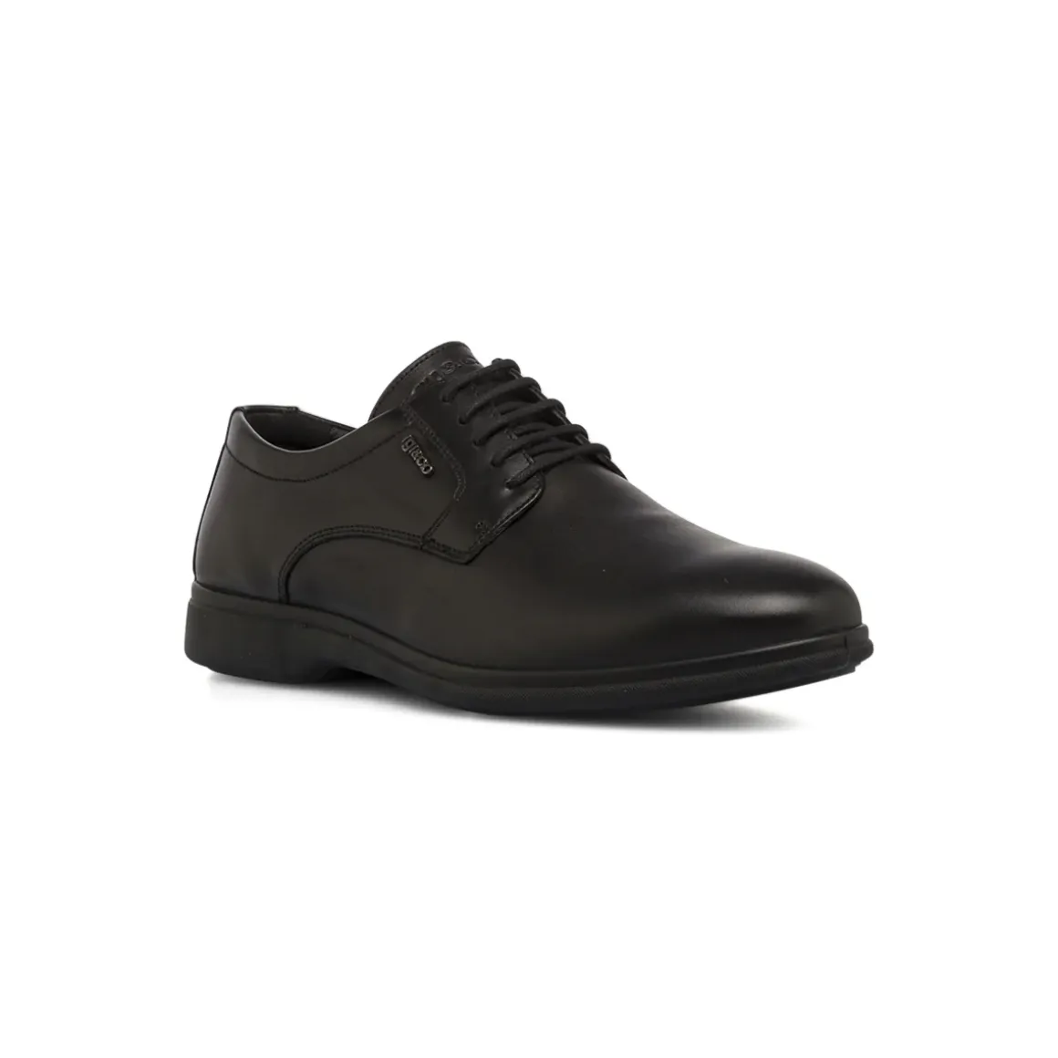 Stringate modello Derby nere da Uomo in pelle con logo Igi&Co