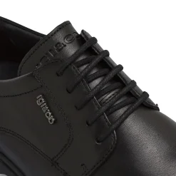Stringate modello Derby nere da Uomo in pelle con logo Igi&Co