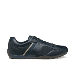 Stringate sportive blu da Uomo con inserti in tessuto Geox
