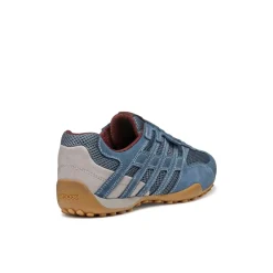 Stringate Uomo azzurre con inserti in mesh e suola traspirante Geox