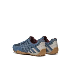 Stringate Uomo azzurre con inserti in mesh e suola traspirante Geox