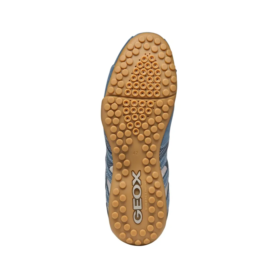 Stringate Uomo azzurre con inserti in mesh e suola traspirante Geox
