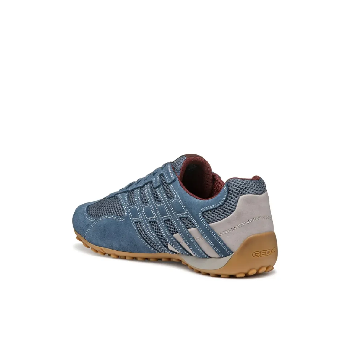 Stringate Uomo azzurre con inserti in mesh e suola traspirante Geox