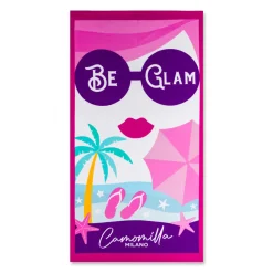 Telo Mare Be Glam in Microfibra con Stampa Glamour e Colori Vivaci Camomilla Milano