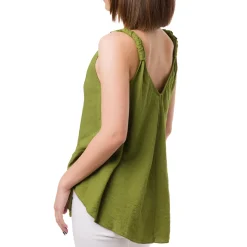 Top Verde da Donna con spallina arricciata e scollo a V Swish Jeans