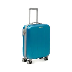 Trolley bagaglio a mano azzurro effetto metalizzato in ABS Ciak Roncato