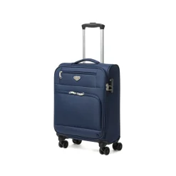 Trolley bagaglio a mano blu in tessuto resietente Romeo Gigli Milano