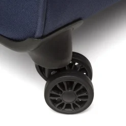 Trolley bagaglio a mano blu in tessuto resietente Romeo Gigli Milano